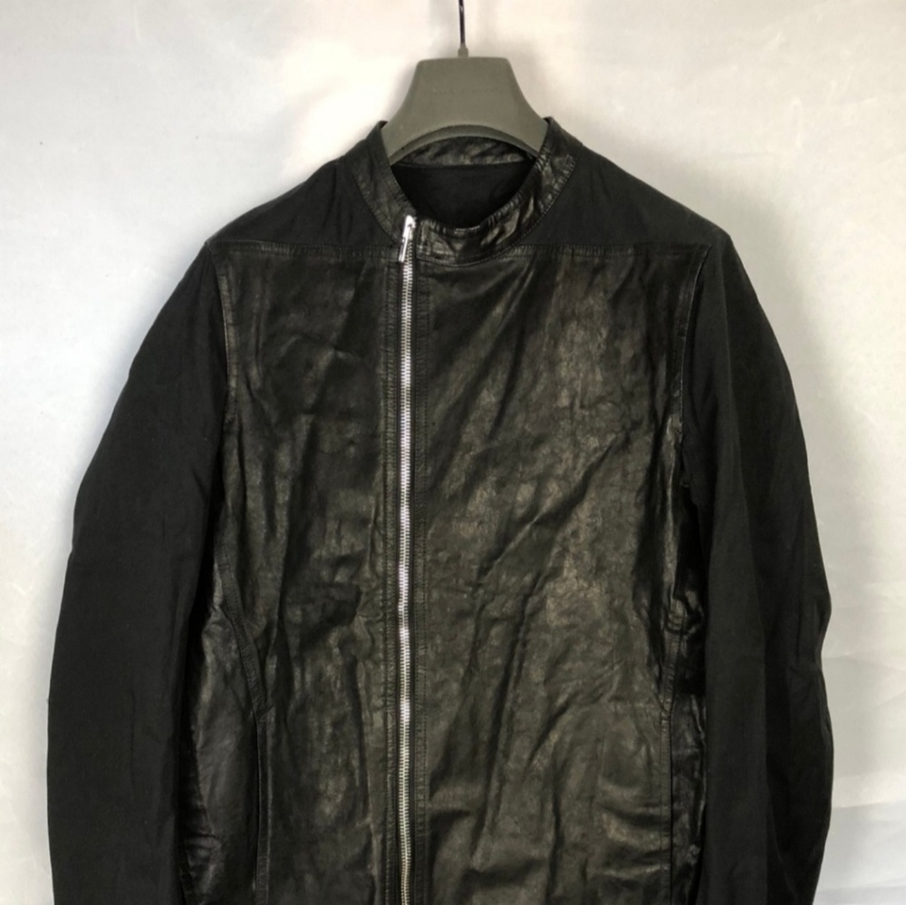 Rick Owens leather/cotton jacket